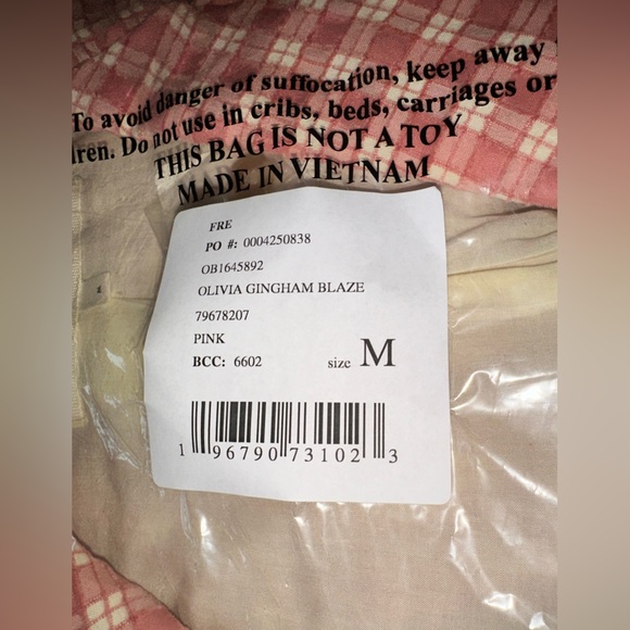 🌸🧡💕FREE PEOPLE Olivia Gingham Blazer - Picture 4 of 13